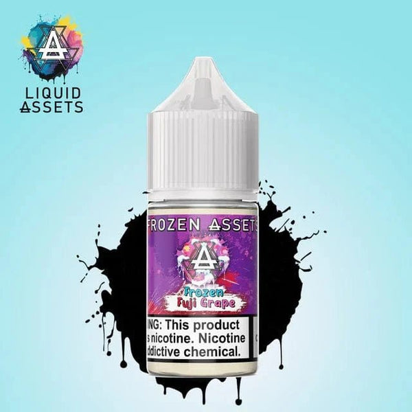 FROZEN Fuji Grape Salt e-liquid by Liquid Assets in a 30mL bottle, featuring icy Fuji grape flavor with salt nicotine.