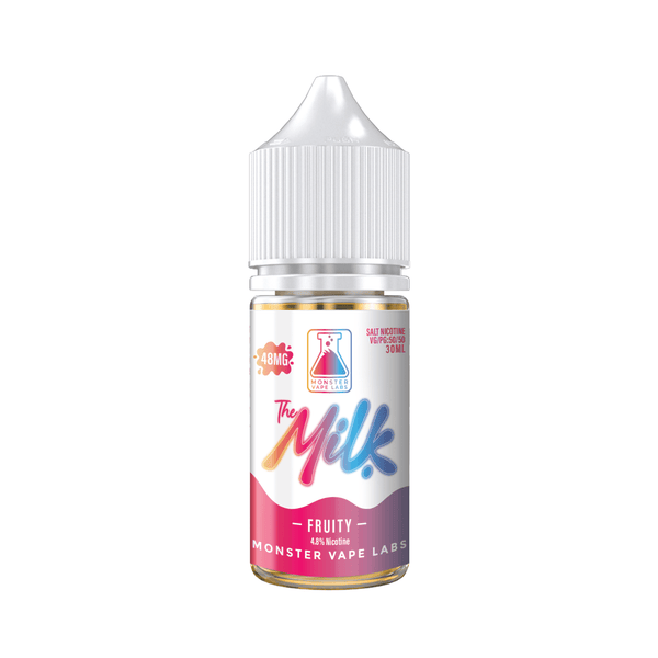 Fruity SALT e-liquid by The Milk E-Liquid in 30mL bottle, featuring vibrant fruit flavors and salt nicotine for vaping.