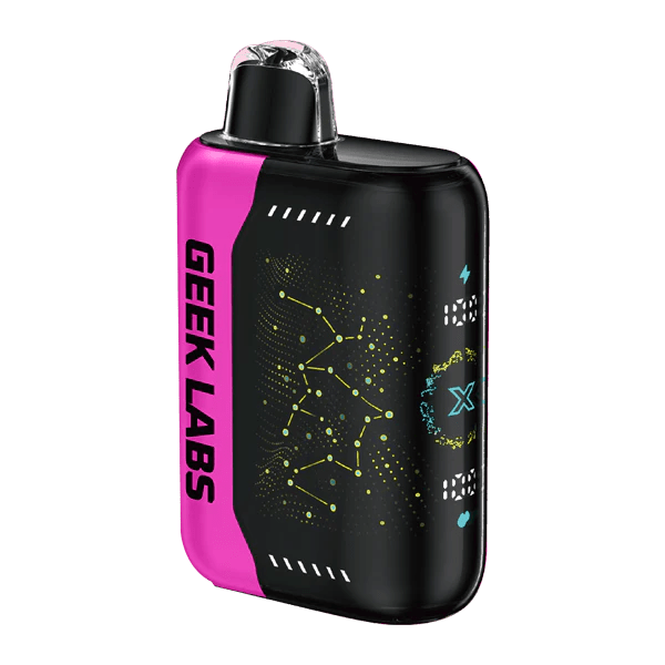 GEEK LABS Pulse X 50k NIXODINE disposable vape pen with sleek design and mouthpiece, powered by COVS for nicotine delivery.
