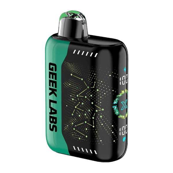 GEEK LABS Pulse X 50k NIXODINE disposable vape device with sleek design and branding, powered by COVS for long-lasting use.