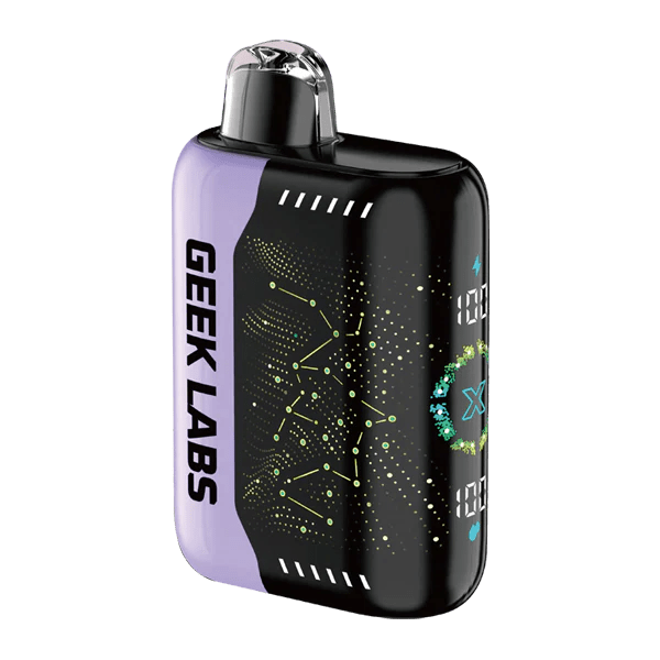 GEEK LABS Pulse X 50k NIXODINE disposable vape device with sleek design and branding, powered by COVS for long-lasting vaping.