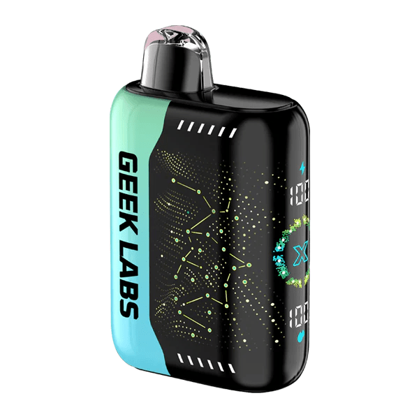 GEEK LABS Pulse X 50k NIXODINE disposable vape device with sleek design and branding, powered by COVS technology.