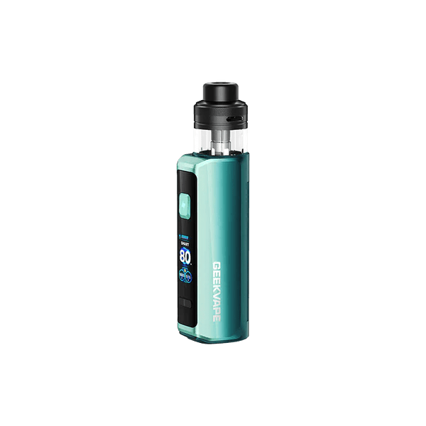 GeekVape Aegis Force Pod System hardware, showing the sleek black device with textured grip and compact design.