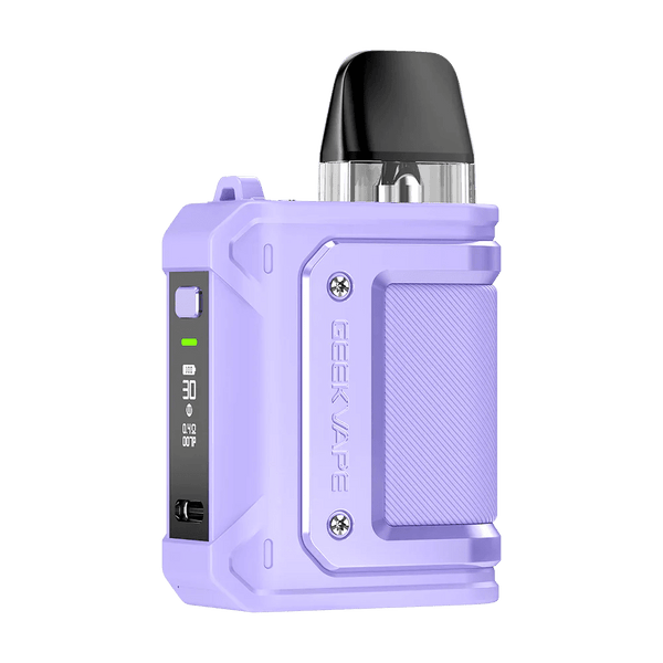 GeekVape Aegis Hero Q 30W pod system with compact design and ergonomic grip, featuring adjustable airflow and sleek black finish.