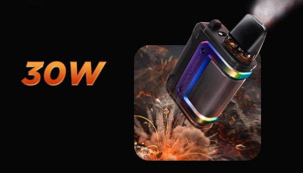 GeekVape Aegis Hero Q 30W Pod System hardware with sleek design and compact form factor for vaping.