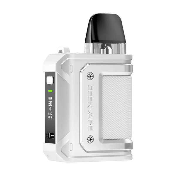 GeekVape Aegis Hero Q 30W Pod System with compact design and textured finish, featuring a refillable pod and integrated airflow control.