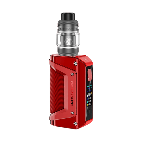 GeekVape Aegis Legend 3 starter kit with black mod and tank, featuring rugged design and textured grip for durable vaping hardware.