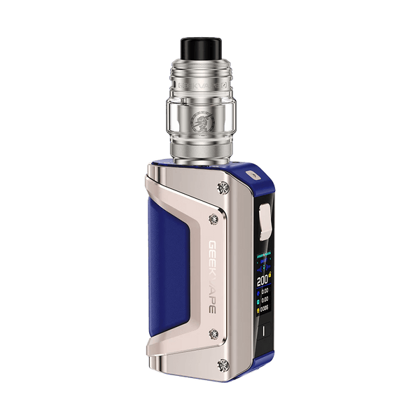 GeekVape Aegis Legend 3 starter kit showing the durable mod and matching tank with rugged design and textured grip