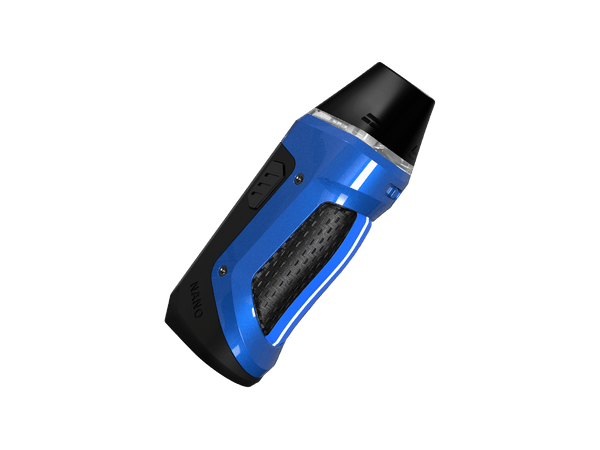 GeekVape Aegis Nano Pod System hardware with compact design and ergonomic grip, featuring adjustable airflow and replaceable pods.