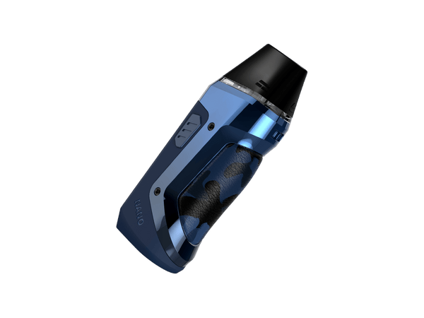 GeekVape Aegis Nano pod system in black with textured grip, compact design, and adjustable airflow for vaping.