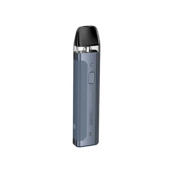 GeekVape AQ Aegis Q 20W pod system with sleek black exterior and compact design, featuring mouthpiece and device buttons.