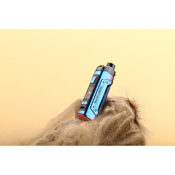 GeekVape B100 Aegis Boost Pro 2 kit with mod and tank, featuring rugged design and adjustable airflow for vaping.