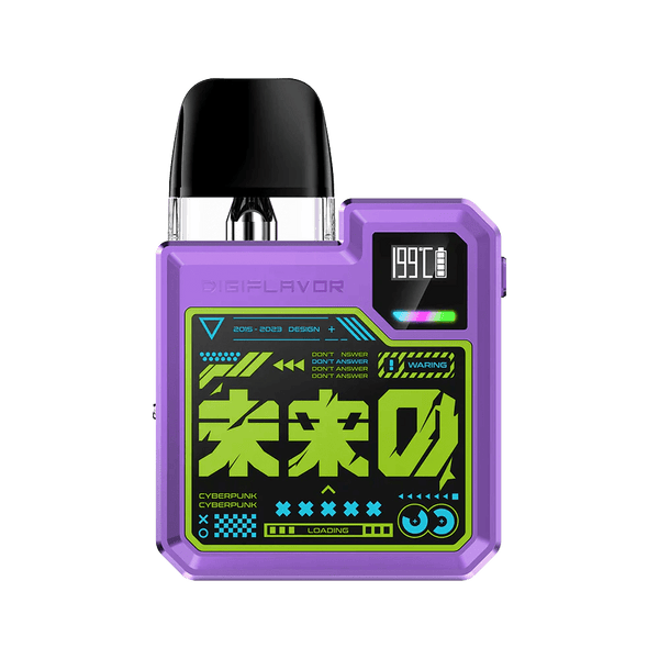 GeekVape Digiflavor Digi-Q Pod System hardware with sleek design and compact size, featuring a modern vaping device for on-the-go use.
