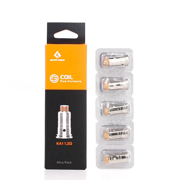 GeekVape G Series Mesh Coils for vape devices, featuring a close-up of the coil design and packaging.