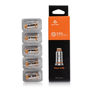 GeekVape G Series Mesh Coils for vape devices, showing multiple replacement coils with mesh design for enhanced flavor.
