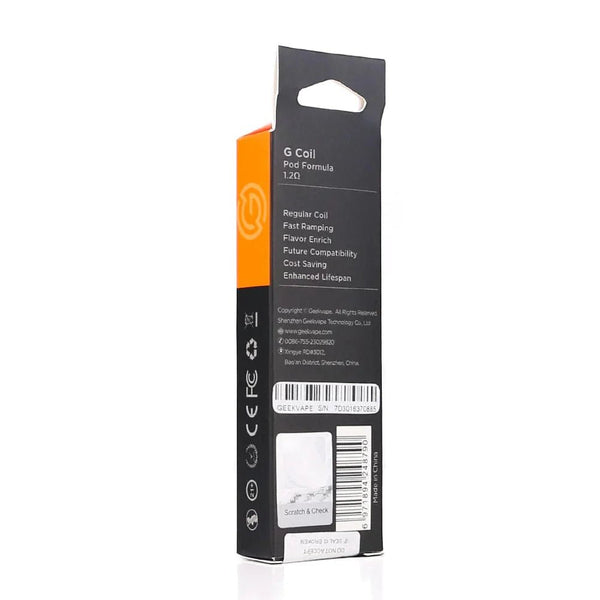 GeekVape G Series Mesh Coils for vape devices, showing multiple coils with mesh design in packaging.