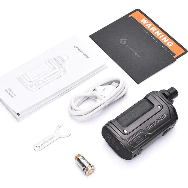 GeekVape H45 Aegis Hero 2 45W pod mod kit with sleek design and adjustable wattage, featuring a compact hardware setup.