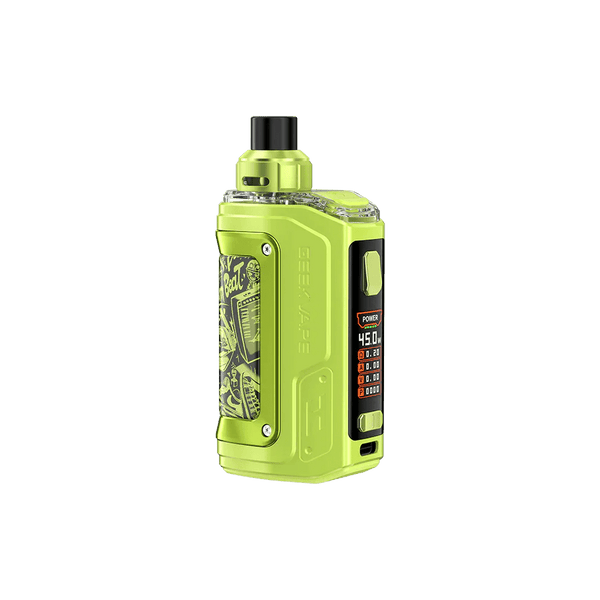 GeekVape H45 Aegis Hero 2 45W pod mod kit with sleek hardware, compact design, and ergonomic grip.