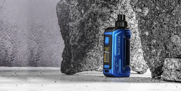 GeekVape H45 Aegis Hero 2 45W pod mod kit with compact design, featuring a sleek vape device and included pod system.