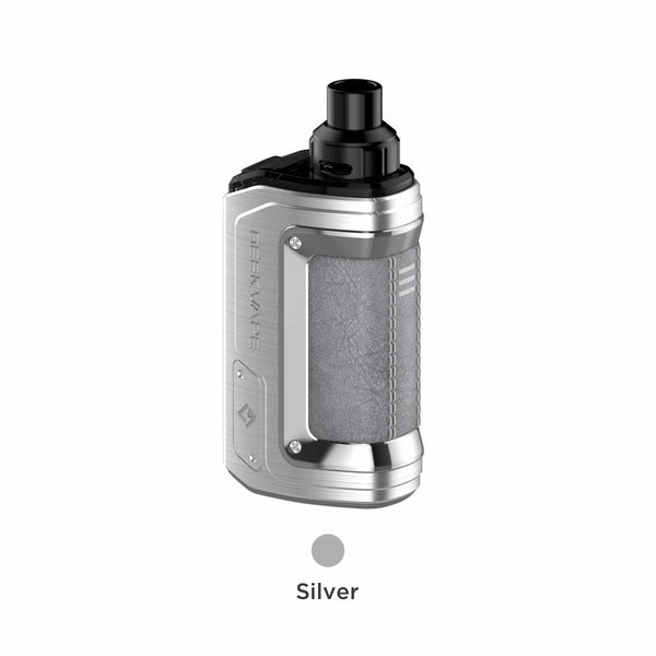 GeekVape H45 Aegis Hero 2 45W pod mod kit with sleek hardware design and compact size, featuring ergonomic grip and digital display.