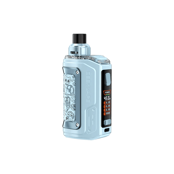 GeekVape H45 Aegis Hero 2 45W pod mod kit with sleek design and compact hardware for vaping.