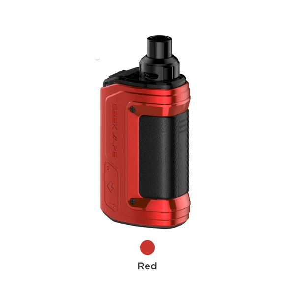 GeekVape H45 Aegis Hero 2 45W pod mod kit with sleek hardware design and ergonomic grip, featuring adjustable wattage and built-in safety features.