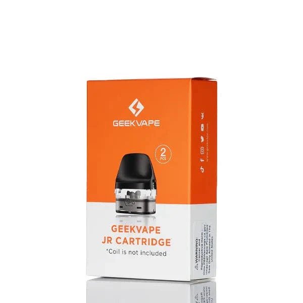 GeekVape JR Cartridge Replacement Pods for GeekVape vaping hardware, showing the pods with transparent casing and metal contacts.