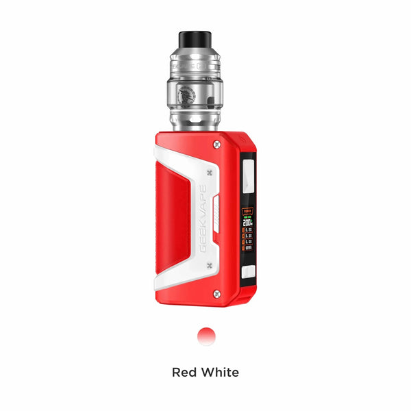 GeekVape L200 Aegis Legend 2 200W Kit, showing the durable mod and matching tank with textured grip and digital display.