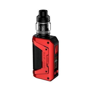GeekVape L200 Aegis Legend 2 200W Kit showing the durable mod and matching tank in black with textured grip design.