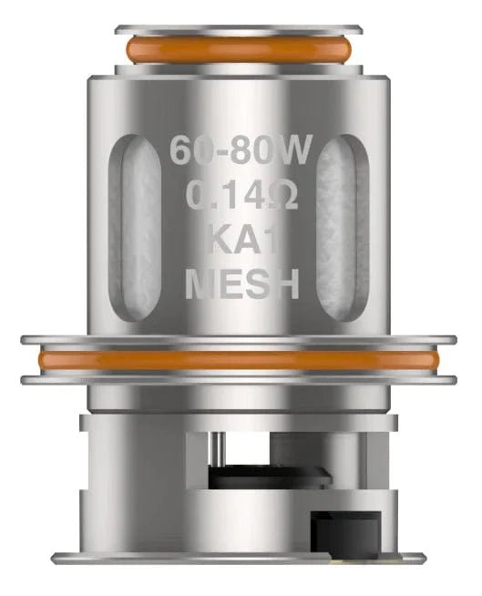 GeekVape M Series Mesh Coils for vape devices, showing a pack of replacement coils with mesh design and branding.