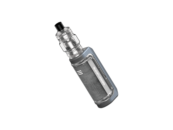 GeekVape M100 Aegis Mini 2 100W starter kit with compact mod and tank, featuring durable design and adjustable airflow.