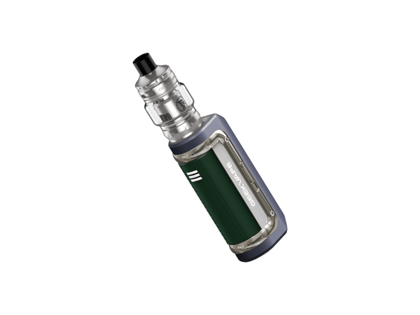 GeekVape M100 Aegis Mini 2 100W starter kit with compact hardware, featuring a sturdy design and adjustable wattage for vaping.