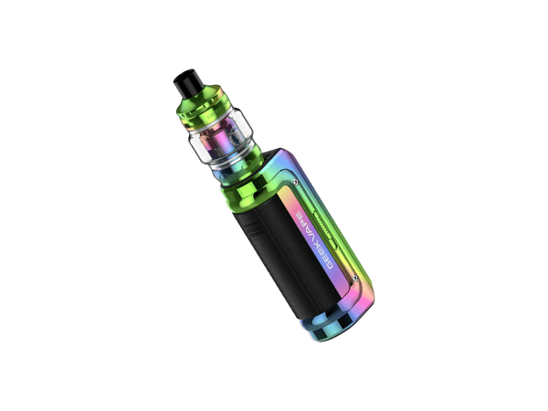 GeekVape M100 Aegis Mini 2 100W starter kit with compact mod and tank, featuring rugged design and customizable vaping options.