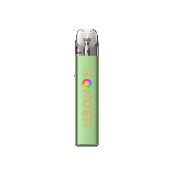 GeekVape Sonder Q2 30W pod system hardware with sleek design and compact size, featuring mouthpiece and adjustable airflow.