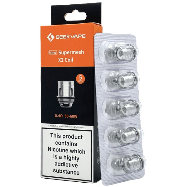 GeekVape Supermesh Coils new version for vape devices, showing the coil structure and packaging details.