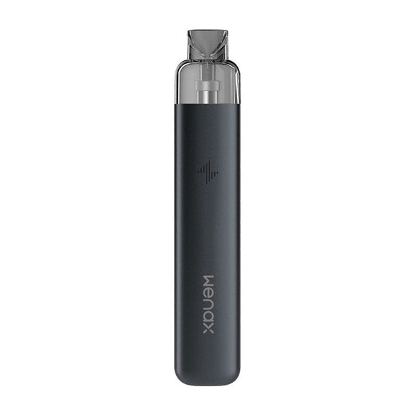 GeekVape Wenax K1 16W pod system hardware with sleek design, compact size, and mouthpiece for vaping.