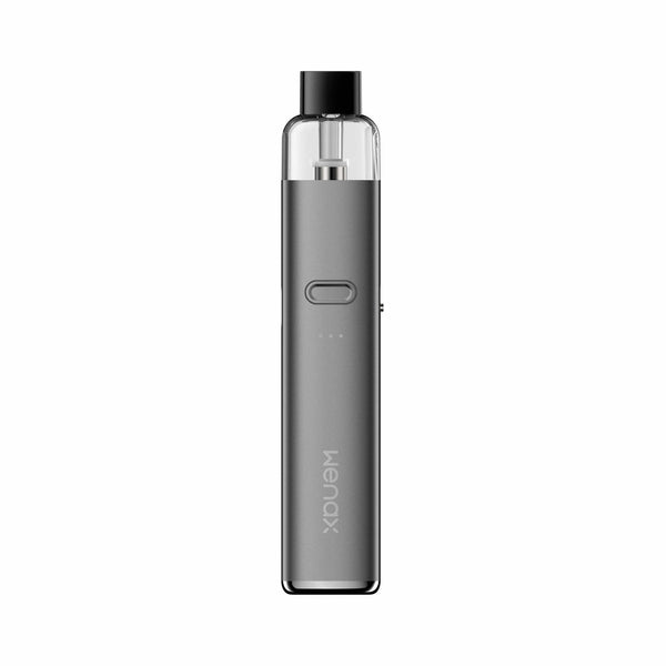 GeekVape Wenax K2 18W pod system device with sleek design and mouthpiece, compact hardware for vaping.