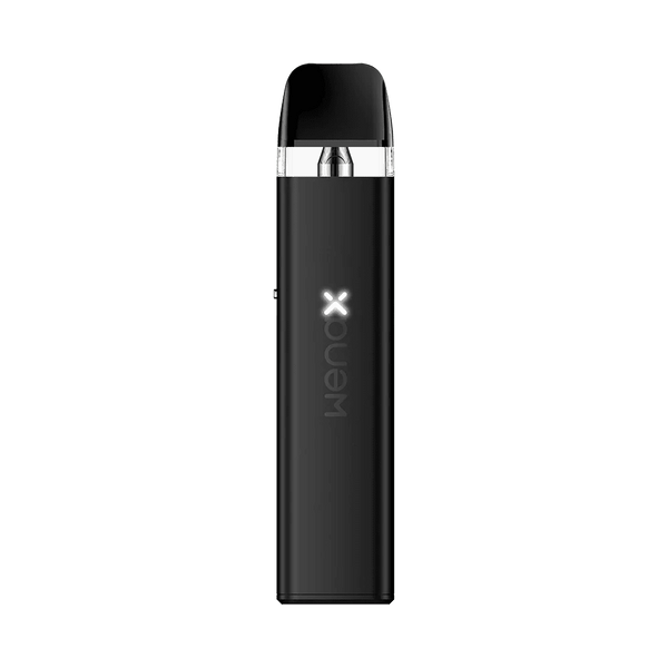 GeekVape Wenax Q Mini 25W pod system with sleek design and compact hardware, featuring a refillable pod and adjustable airflow.