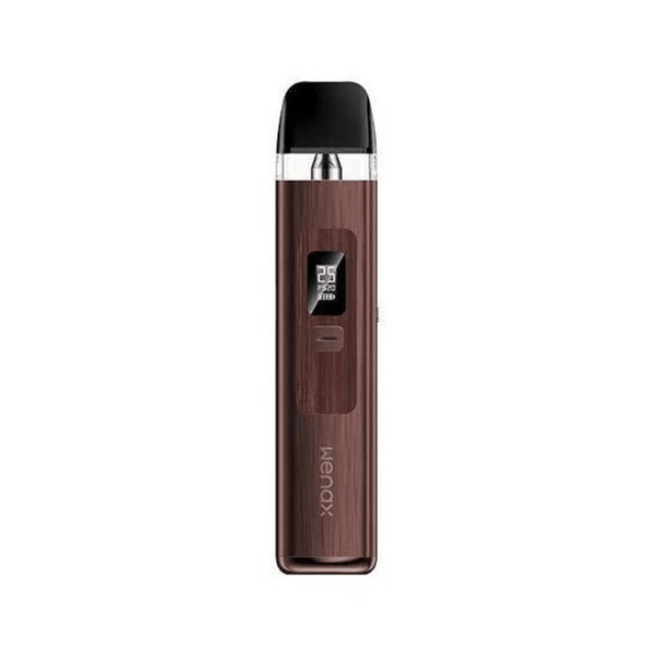GeekVape Wenax Q Pod Kit hardware featuring a sleek, compact design with a pod and mouthpiece for vaping.