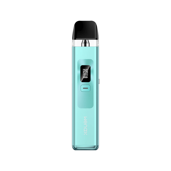 GeekVape Wenax Q Pod Kit, sleek hardware device with compact design and replaceable pod system, black color, front view.
