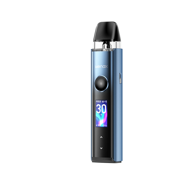 GeekVape Wenax Q Pro 30W pod kit showing sleek compact hardware with adjustable airflow and replaceable pod system.