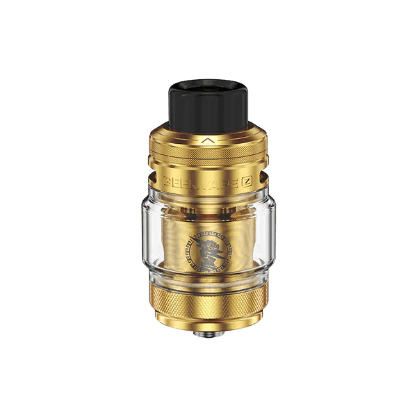 GeekVape Z 5 Sub-Ohm Tank with glass chamber, stainless steel body, and wide drip tip for enhanced vaping experience.
