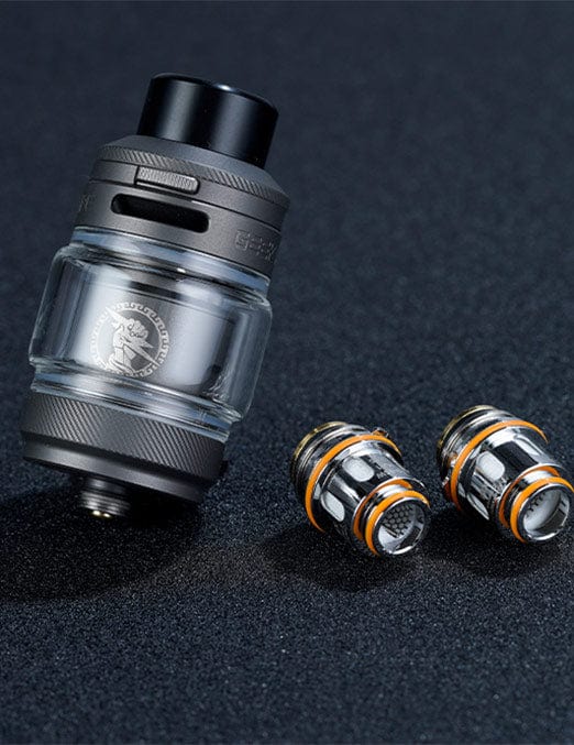 GeekVape Z Sub-Ohm SE Tank vape part with glass chamber and metal accents, designed for sub-ohm vaping.