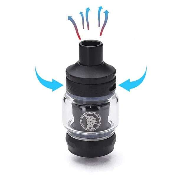 GeekVape Zeus Z Nano 2 Tank vape part with glass and metal components, featuring adjustable airflow and drip tip