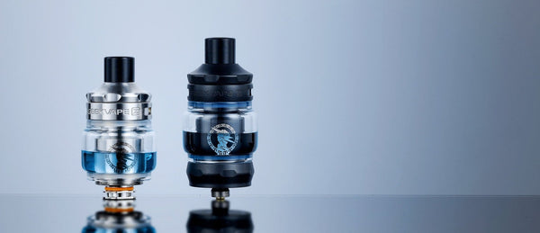 GeekVape Zeus Z Nano 2 vape tank with clear glass and metal body, featuring adjustable airflow and replaceable coil system.