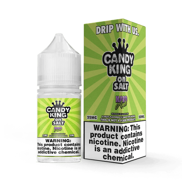 Hard Apple Salt e-liquid by Candy King in 30mL bottle, featuring a crisp, tart apple flavor with salty finish.