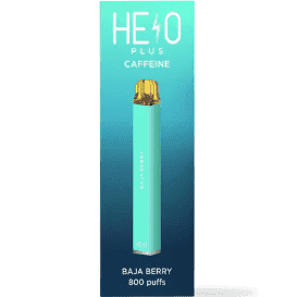 Melo Labs Helo Plus Caffeinated Zero Nicotine Vape disposable with 800 puffs, featuring a sleek design and caffeine infusion.