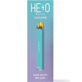 Melo Labs Helo Plus caffeinated zero nicotine disposable vape with 800 puffs, featuring a sleek design and vibrant color.