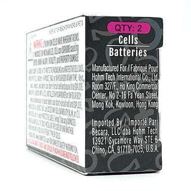 Hohm Tech Batteries HOHM ALONE 18650 vape battery with 3309mAh capacity, shown in a close-up image.