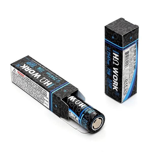 Hohm Tech HOHM WORK2 18650 vape battery with 2547mAh capacity, cylindrical lithium-ion rechargeable battery for vaping devices